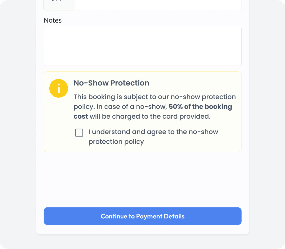 Secure no-show protection