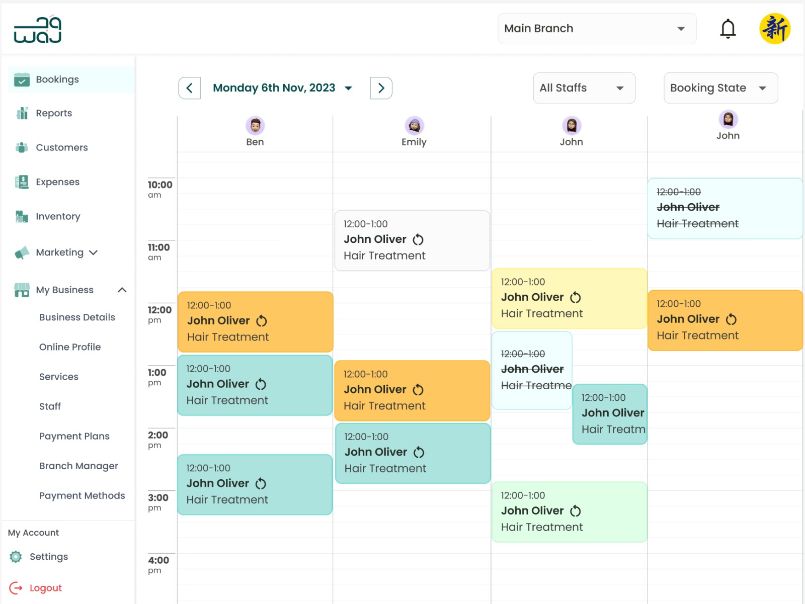 Calendar and bookings get used to the calendar view screenshot