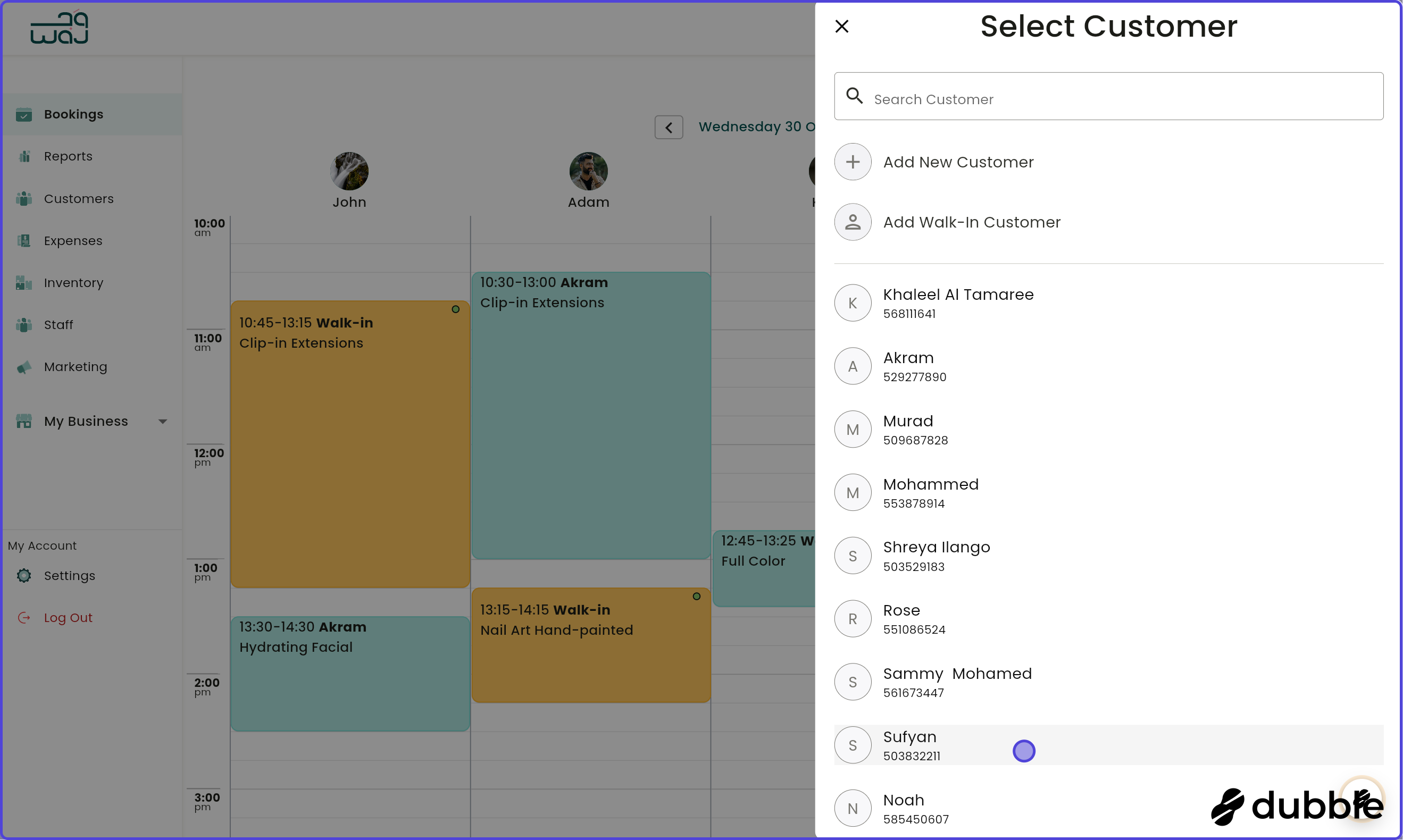 Calendar and bookings schedule booking for later screenshot