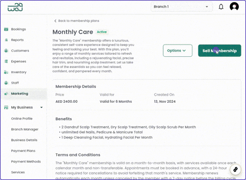 Marketing memberships and subscriptions screenshot