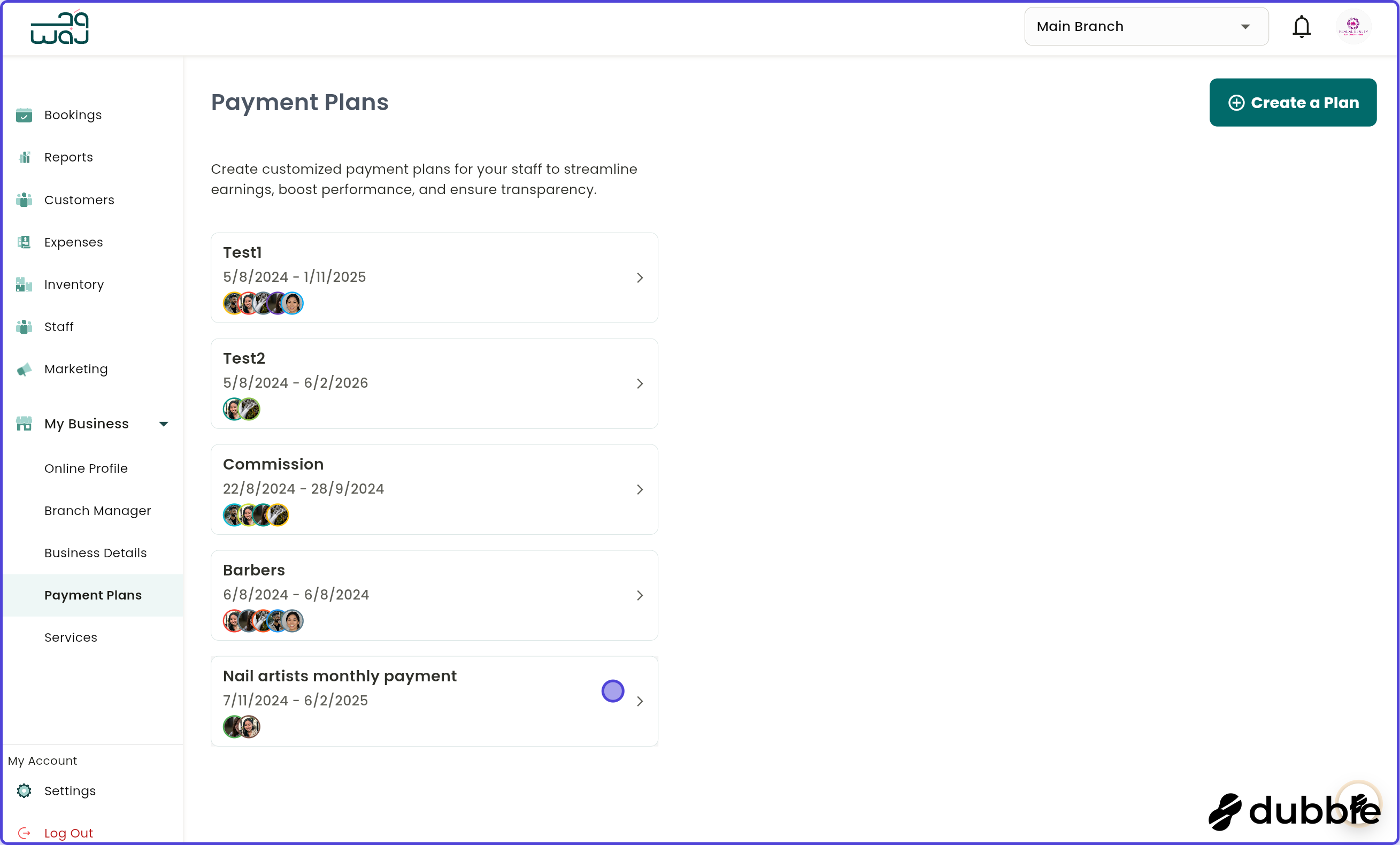 Payment plans manage payment plan screenshot